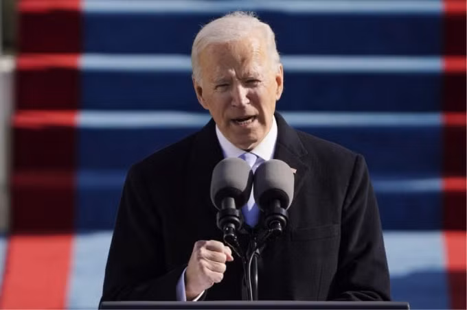Tổng thống đắc cử Mỹ - Joe Biden trong lễ nhậm chức hôm 20/1/2021 (giờ Mỹ). Ảnh: Getty