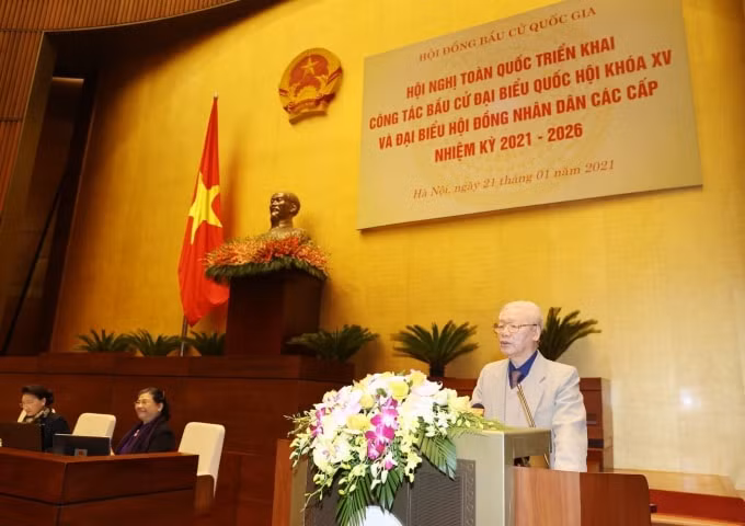 Tổng Bí thư, Chủ tịch nước Nguyễn Phú Trọng phát biểu chỉ đạo Hội nghị.