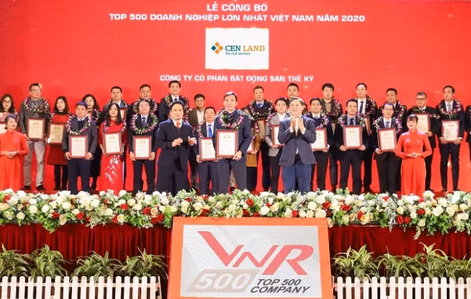 Cen Land được vinh danh Top 500 công ty lớn nhất Việt Nam năm 2020
