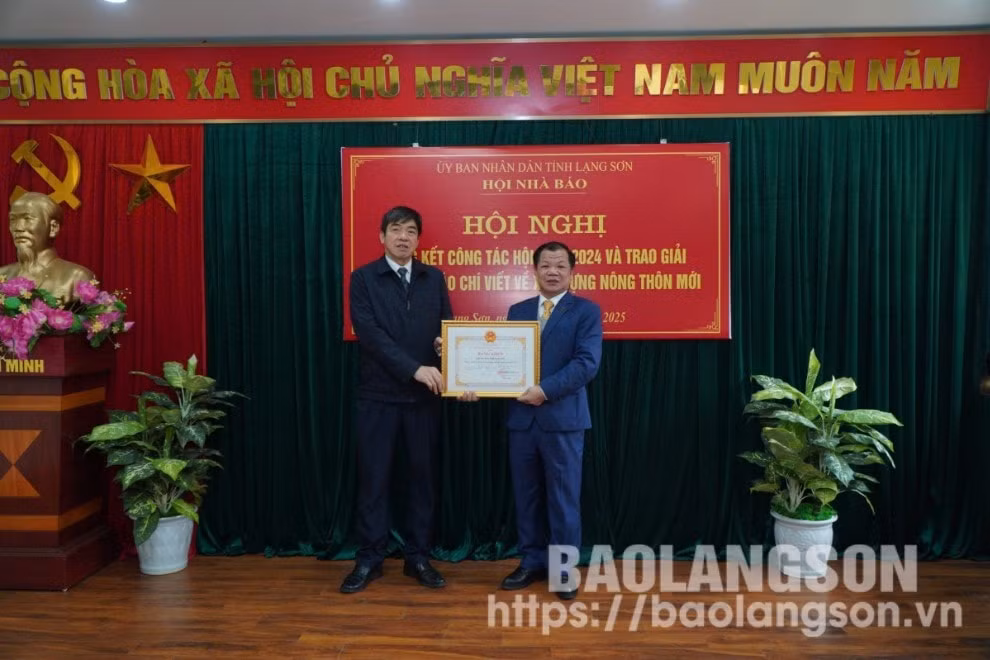 hoi nha bao tinh lang son khen thuong tap the ca nhan co thanh tich trong hoat dong nam 2024 hinh 1