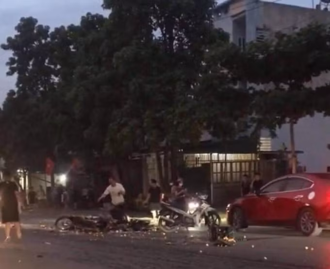 Hiện trường vụ tai nạn.