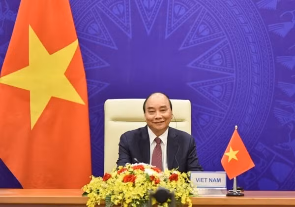 Chủ tịch nước Nguyễn Xuân Phúc dự Hội nghị thượng đỉnh về Khí hậu theo hình thức trực tuyến từ ngày 22-23/4. Ảnh: TL