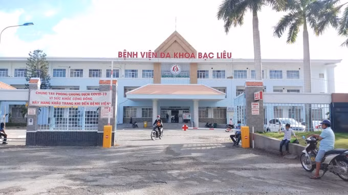 Bệnh viện Đa khoa tỉnh Bạc Liêu, nơi BN 6.572 đang điều trị. (Ảnh: Minh Luân)