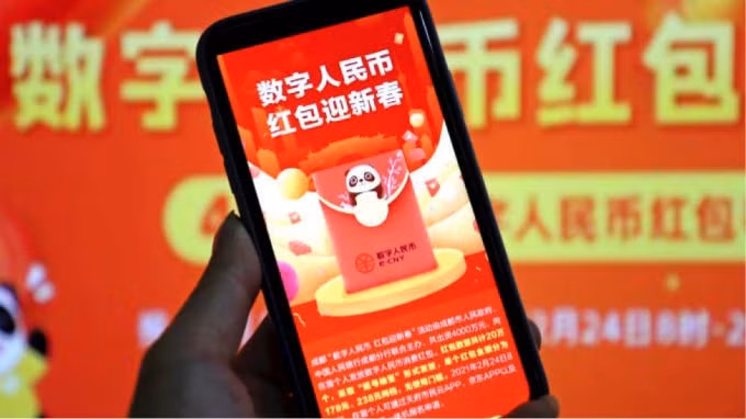 Một gói tiền lì xì kỹ thuật số của Trung Quốc. (Nguồn: VCG/Visual China Group/Getty Images).