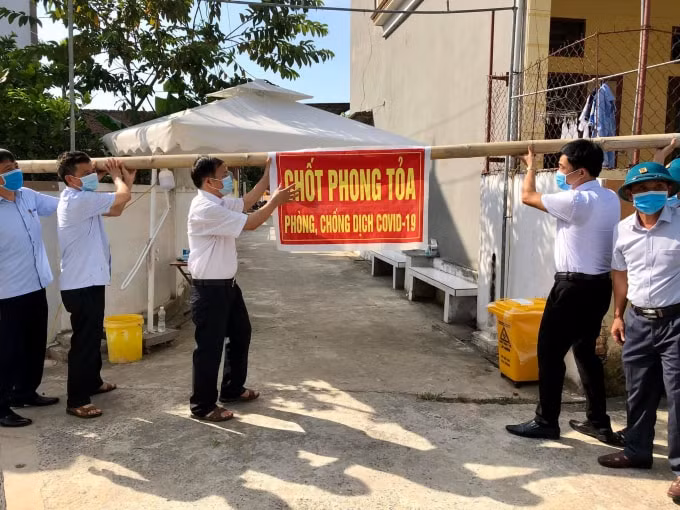 Cụm dân cư thôn Mật Thôn, xã Thiệu Phúc, huyện Thiệu Hóa, Thanh Hoá. Ảnh: CDC Thanh Hoá