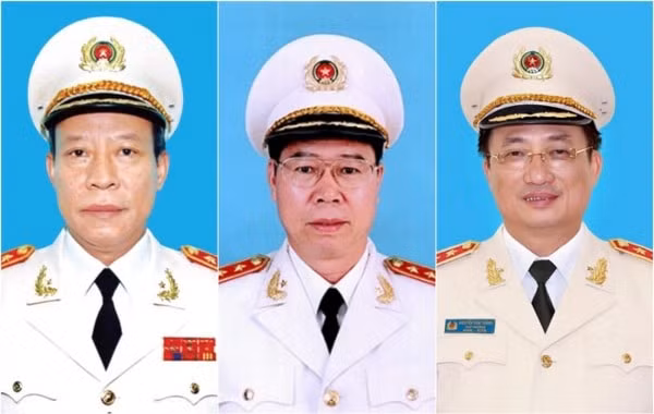 Thượng tướng Lê Quý Vương, Thượng tướng Bùi Văn Nam, Thượng tướng Nguyễn Văn Thành (từ trái qua phải)