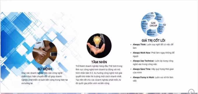 Global Auto Technology Investment Group tham vọng trở thành doanh nghiệp hàng đầu thế giới trong lĩnh vực công nghệ. Nguồn: website công ty.