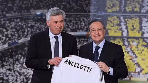HLV Carlo Ancelotti tái hợp với Real bằng bản hợp đồng có thời hạn đến năm 2024. Ảnh: G.T