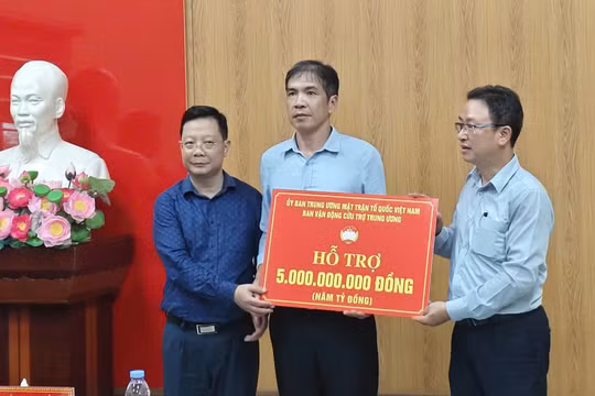 Ủy ban Trung ương MTTQ Việt Nam phân bổ số tiền 5 tỷ đồng hỗ trợ tỉnh Lai Châu khắc phục hậu quả mưa lũ