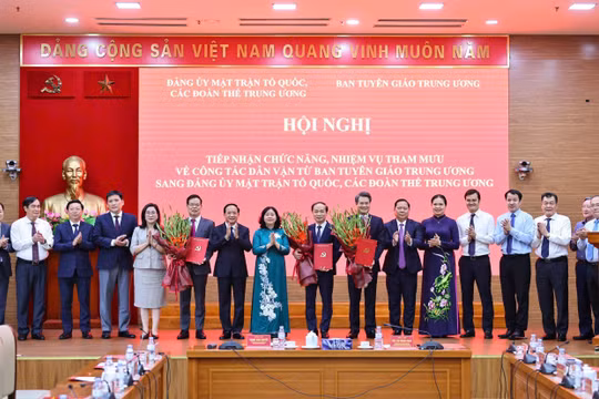 Bộ Chính trị quy định chức năng, nhiệm vụ Đảng ủy Dân vận, Mặt trận và các đoàn thể Trung ương