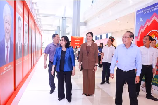 Chủ tịch Ủy ban Trung ương MTTQ Việt Nam Bùi Thị Minh Hoài kiểm tra công tác chuẩn bị Đại hội MTTQ Việt Nam lần thứ XI