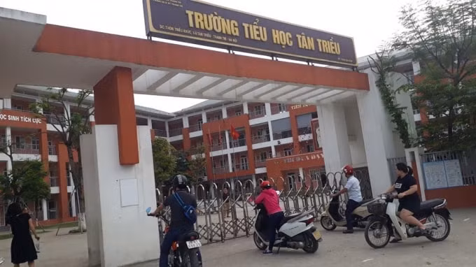Trường Tiểu học Tân Triều- nơi diễn ra sự việc trên. Ảnh: Phụ huynh cung cấp