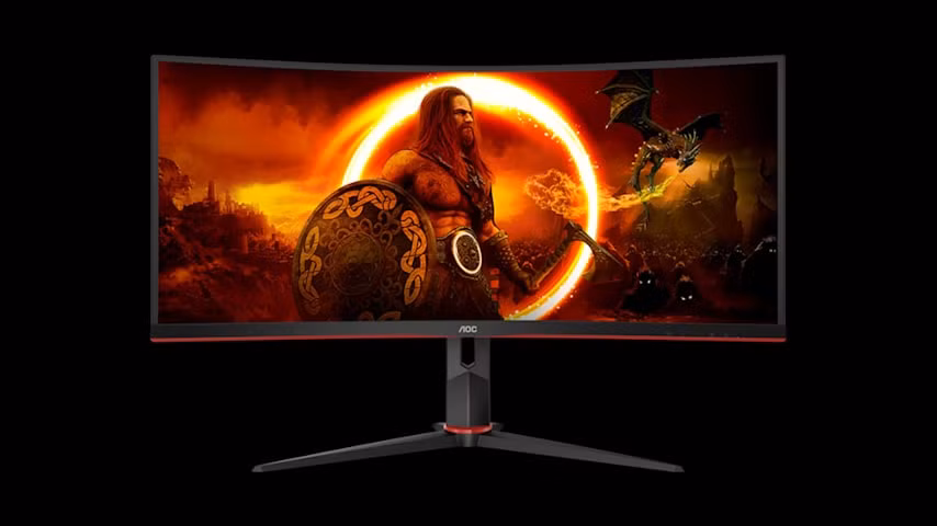 hinh anh man hinh gaming moi aoc cu34g2xp bk hinh 3