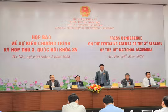 Kỳ họp thứ 3, Quốc hội khóa XV sẽ xem xét, thông qua 5 dự án luật