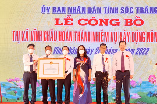 Sóc Trăng: Thị xã Vĩnh Châu hoàn thành xây dựng Nông thôn mới