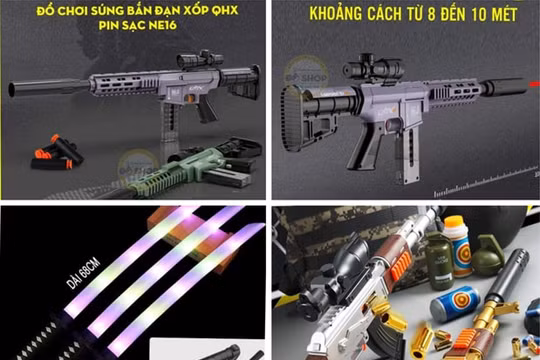 Đồ chơi bạo lực được bán tràn lan trên chợ mạng trước thềm Tết Trung thu