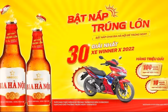 Bật nắp trúng lớn cùng Bia Hà Nội