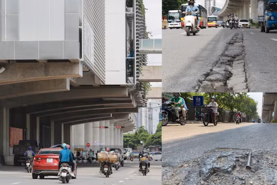 Hiểm họa từ mặt đường “lồi lõm" bên dưới tuyến đường sắt Nhổn - ga Hà Nội