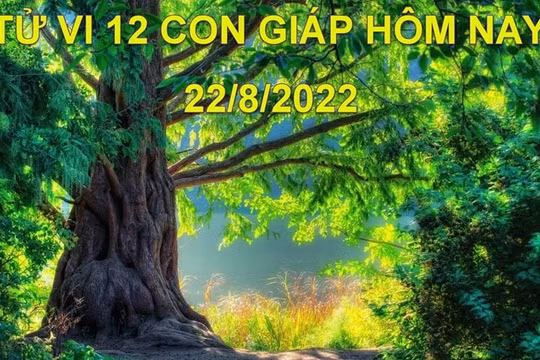 Tử vi hôm nay 22/8/2022, thứ 2 ngày 25/7 âm lịch của 12 con giáp