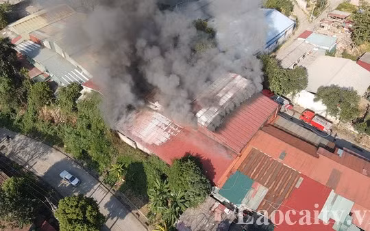 Lào Cai: Dập đám cháy lớn, "cứu" gần 70 tấn hàng hóa