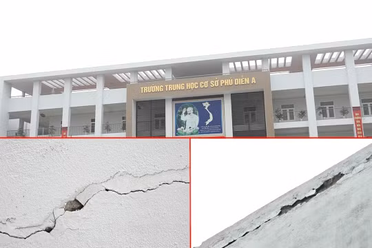 Bắc Từ Liêm (Hà Nội): Dự án xây trường hơn 170 tỷ đồng vừa đưa vào sử dụng đã có dấu hiệu xuống cấp?