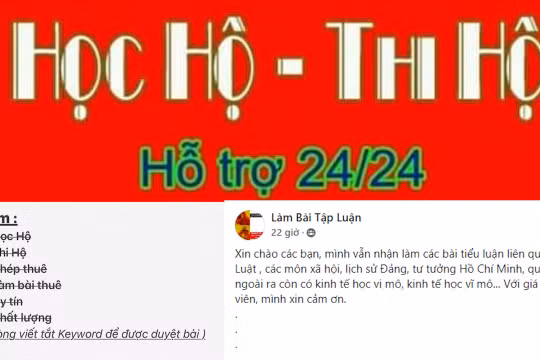 Tiêu điểm: Nở rộ hội nhóm thi hộ trực tuyến