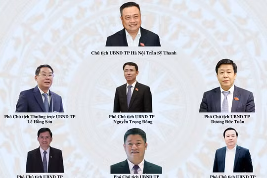 Những lĩnh vực phụ trách của Chủ tịch, 6 Phó Chủ tịch UBND TP Hà Nội