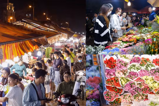 Chợ hoa Quảng Bá nhộn nhịp trước dịp lễ 20/10