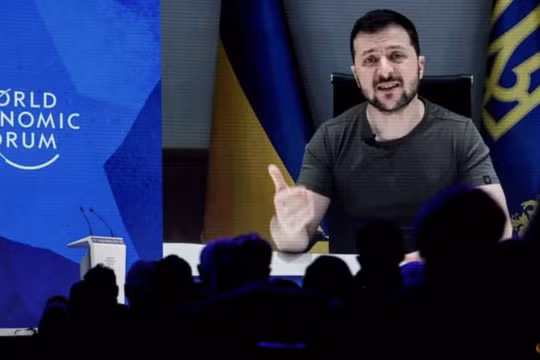 Tổng thống Zelenskyy phát biểu trước các nhà lãnh đạo tại Davos