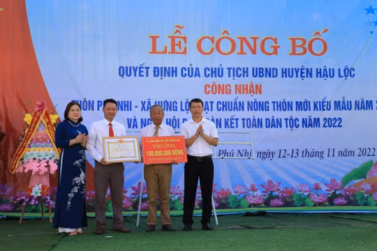 Hậu Lộc (Thanh Hóa): Thôn Phú Nhi, xã Hưng Lộc đạt chuẩn nông thôn mới kiểu mẫu năm 2020
