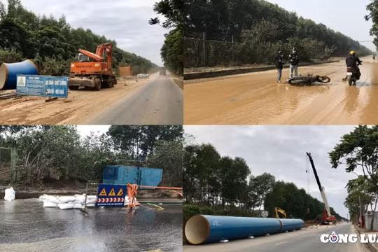 Thi công dự án cấp nước sông Đà giai đoạn II “bẫy” người đi đường