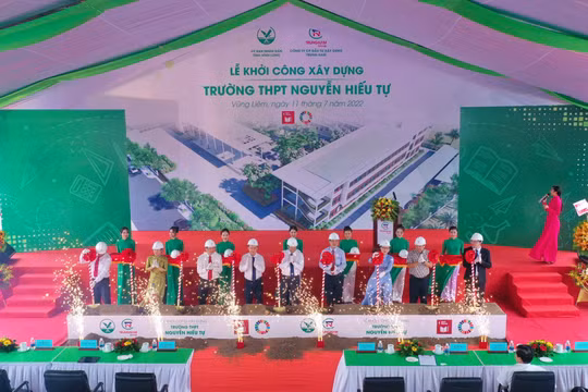 Trung Nam Group phối hợp với tỉnh Vĩnh Long xây dựng Trường THPT Nguyễn Hiếu Tự