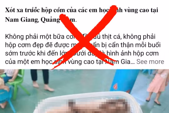 Bức ảnh "con chuột núi" trong bữa ăn của học sinh Nam Giang là chưa đúng sự thật