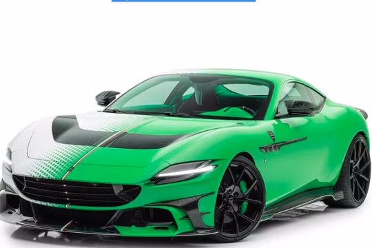 Cận cảnh Ferrari Roma Mansory Tempesta Verde độc nhất thế giới