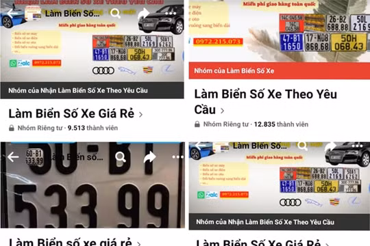 Biển số xe giả, thiết bị lật biển số dễ mua “như rau” trên mạng xã hội
