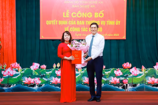 Nhà báo Nguyễn Thị Thu Hương được bổ nhiệm Phó Tổng Biên tập Báo Nghệ An