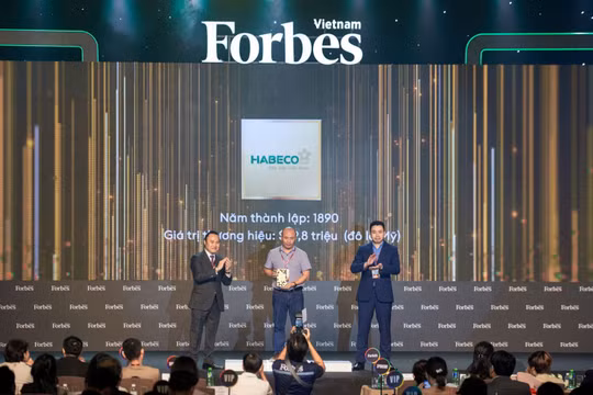HABECO được vinh danh TOP 25 Thương hiệu F&B dẫn đầu của FORBES Việt Nam