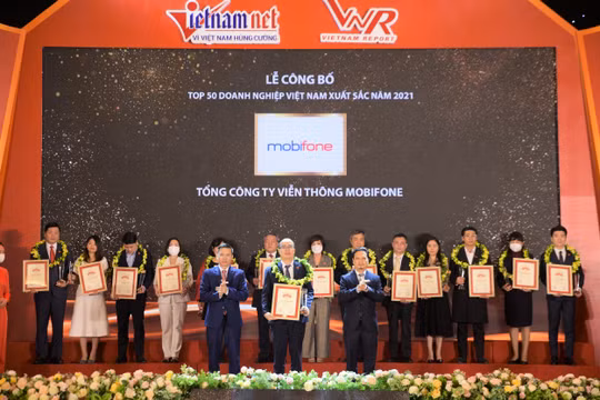 MobiFone nằm trong Top 50 doanh nghiệp xuất sắc nhất Việt Nam