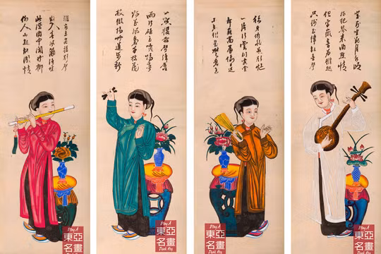 Ngày xuân nói về tranh Hàng Trống