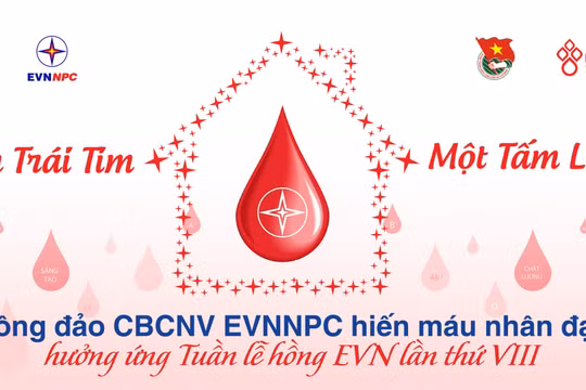 Đông đảo CBCNV EVNNPC hiến máu nhân đạo hưởng ứng Tuần lễ hồng EVN lần thứ VIII