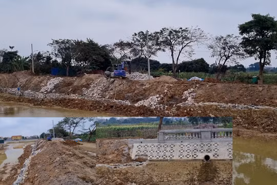 Hà Nội: Hàng chục mét tường bao, kè ao bị đổ sập tại thôn Phù Liễn xã Bắc Hồng ai chịu trách nhiệm?