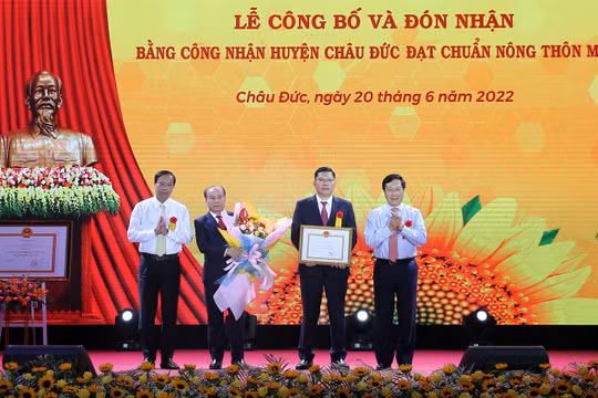 Bà Rịa - Vũng Tàu: Huyện Châu Đức đạt chuẩn nông thôn mới