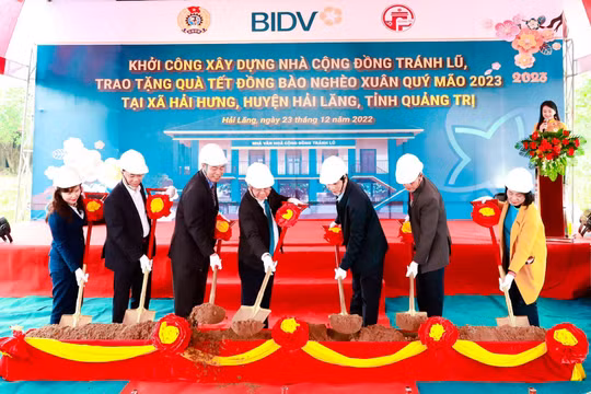 BIDV khởi công nhà cộng đồng tránh lũ và tặng quà tết cho người dân nghèo tỉnh Quảng Trị