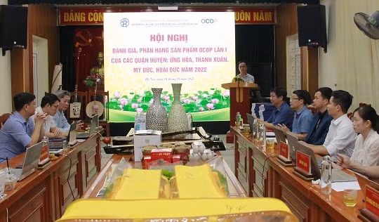 Đánh giá, phân hạng 46 sản phẩm OCOP năm 2022 của 4 quận, huyện Hà Nội