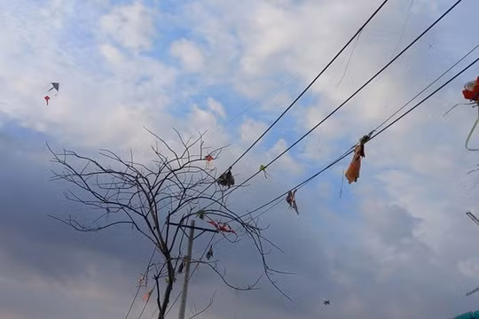 Cảnh báo nguy cơ mất an toàn điện do thả diều