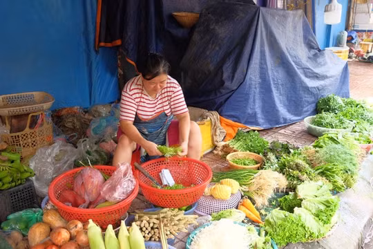 Giá rau củ tại thị trường các tỉnh Nghệ An, Hà Tĩnh tăng mạnh sau bão
