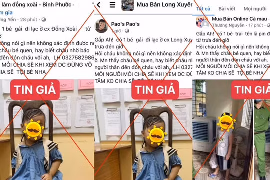 Cảnh báo chiêu trò "trẻ bị lạc" trên mạng xã hội