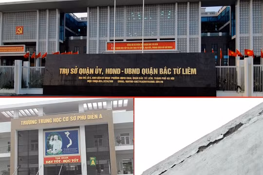 Quận Bắc Từ Liêm “im lặng” trước phản ánh ngôi trường trăm tỷ vừa đưa vào sử dụng đã xuống cấp?