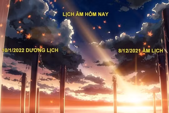 Lịch âm hôm nay: Xem tốt xấu ngày 10/1/2022 tức 8/12/2021 âm lịch
