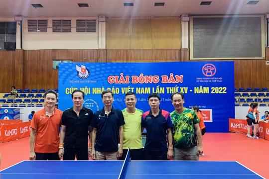 Xác định nhiều nội dung vô địch tại Giải Bóng bàn Cúp Hội Nhà báo Việt Nam lần thứ XV